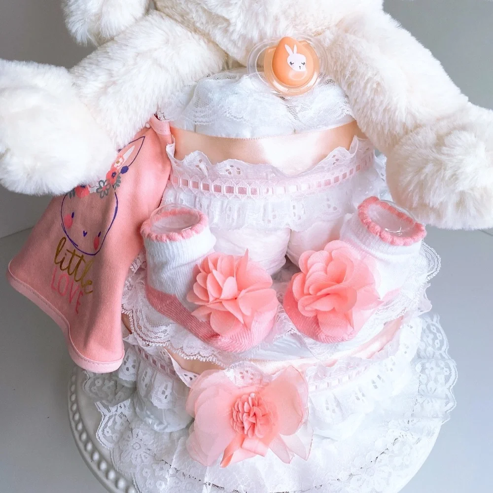 Bunny Diaper Cake, Easter Diaper Cake
